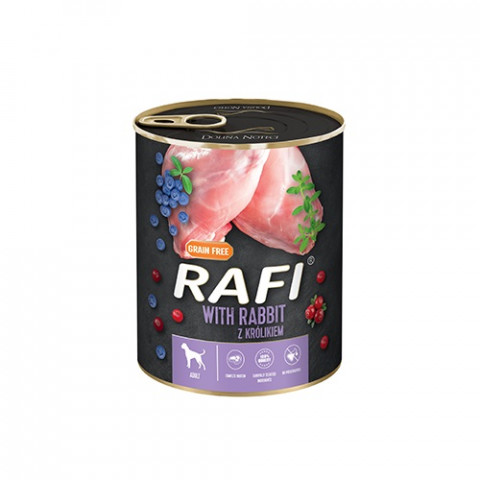 Dolina Noteci Rafi Nassfutter mit Kaninchen, Heidelbeeren und Preiselbeeren - 800g - Fotogalerie 1