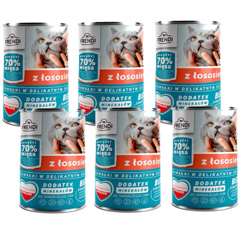 FRENDI mit Lachs Stückchen in feiner Soße – Nassfutter für Katzen – 6x400g - Fotogalerie 1