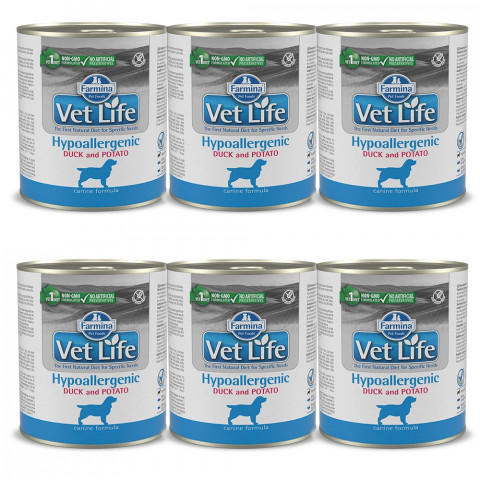 FARMINA Vet Life Dog Hypoallergenic Duck&Potato – Nassfutter für Hunde – 6 x 300 g - Fotogalerie 1