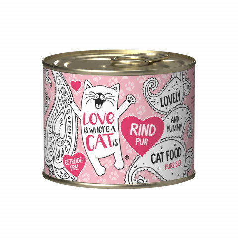 LOVE IS WHERE A CAT IS® Beef - nassfutter für Katzen - 200g - Fotogalerie 1
