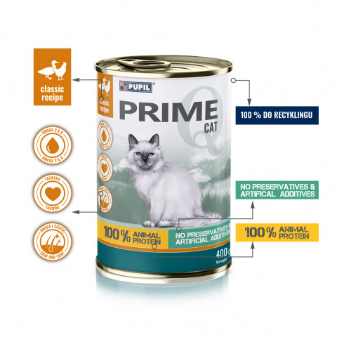 PUPIL Prime Rich in chicken and duck - nassfutter für Katzen - 400g - Fotogalerie 4