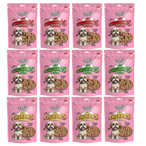 TUF TUF Mini-Churros MIX aus 3 Geschmacksrichtungen – Hundesnack – 12x100g - Fotogalerie 1