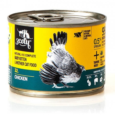 3COTY 32. Chicken Baby&Mother - nassfutter für Katzen - 6x180g - Fotogalerie 6