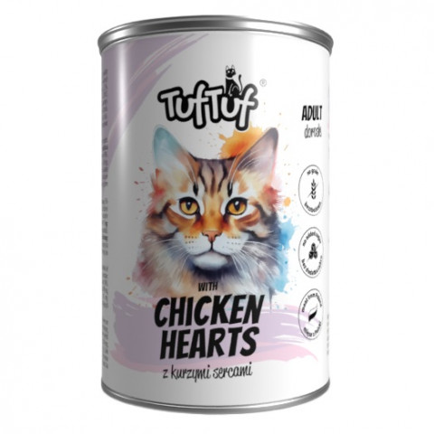 TUF TUF Meatloaf with chicken hearts - nassfutter für Katzen - 400g - Fotogalerie 1