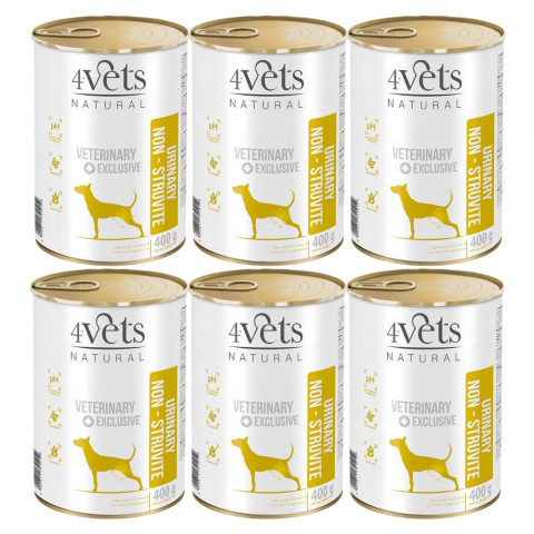 4VETS Natural Urinary No Struvit Dog - Nassfutter für Hunde - 6x400g - Fotogalerie 1