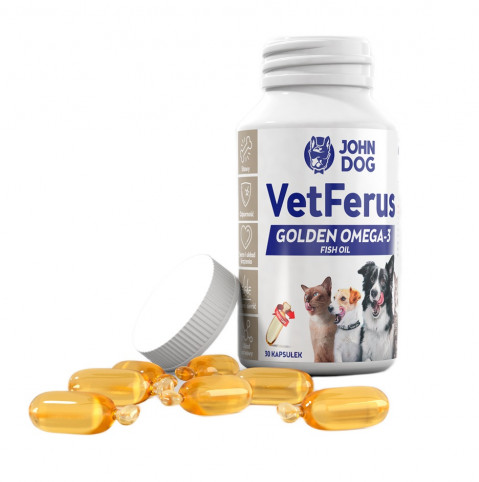 JOHN DOG VetFerus Golden Fish Oil - ergänzungen für hunde und katzen – 30 - Fotogalerie 1