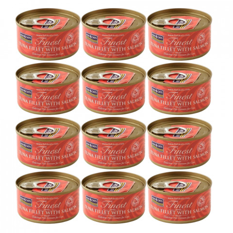 FISH4CATS Tuna fillet with salmon - nassfutter für Katzen - 12x70g - Fotogalerie 1