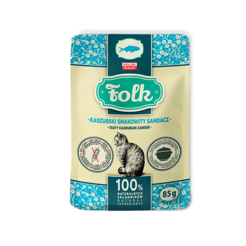 FOLK Tasty Kashubian zander - nassfutter für Katzen - 85g - Fotogalerie 1