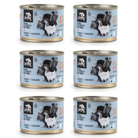 3COTY Turkey, chicken and krill Senior - nassfutter für Katzen - 6x180g - Fotogalerie 1