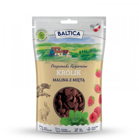 BALTICA Przysmaki regionów Rabbit with raspberry and mint - leckerli für hunde - 100g - Fotogalerie 1