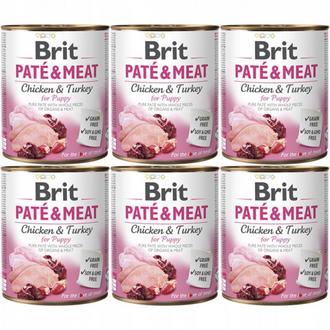 BRIT Paté & Meat Puppy Huhn - Nassfutter für Hunde - 6x800g - Fotogalerie 1