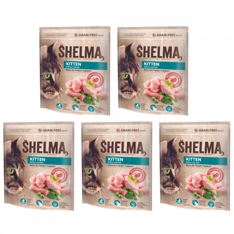 SHELMA Kitten Rich in turkey - trockenfutter für Katzen - 5x750g - Fotogalerie 1