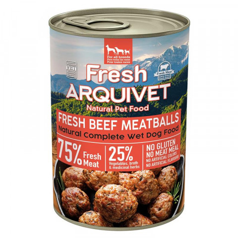 ARQUIVET Fresh Beef meatballs in sauce - Nassfutter für Hunde - 400g - Fotogalerie 1