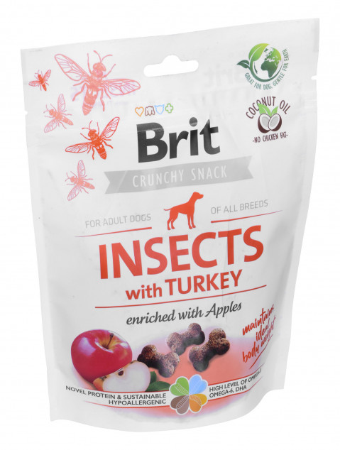 BRIT Crunchy Snack Insects with Turkey - leckerli für hunde - 200g - Fotogalerie 3