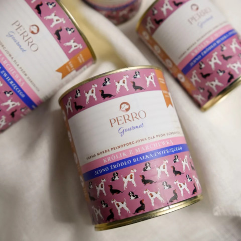 PERRO Gourmet Monoprotein Rabbit with carrot - Nassfutter für Hunde - 400g - Fotogalerie 4