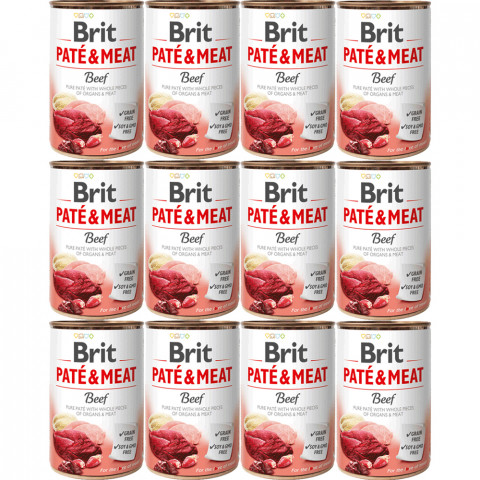 BRIT Paté & Meat Rindfleisch - Nassfutter für Hunde - 12x400g - Fotogalerie 1