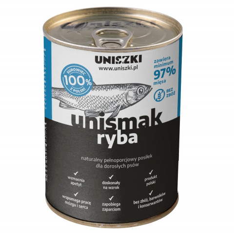 UNISZKI UNIsmak Fish - Nassfutter für Hunde - 400g - Fotogalerie 1