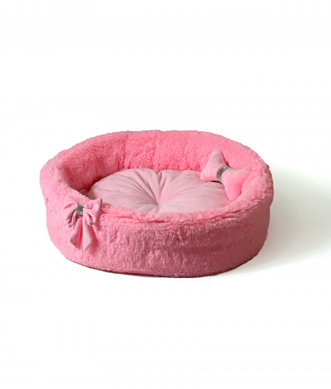 GO GIFT Blush rosa XL Haustierbett - 65 x 60 x 18 cm - Fotogalerie 1