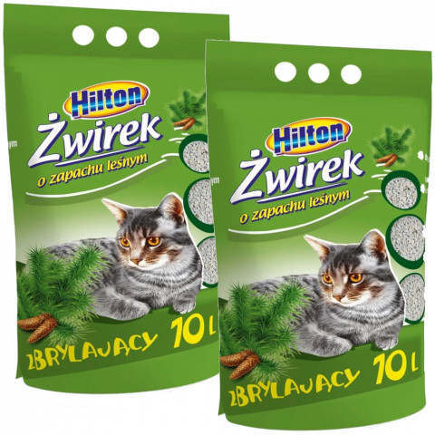 HILTON Bentonit-Katzenstreu Waldduft – 2×10 l - Fotogalerie 1