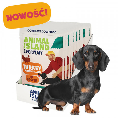 ANIMAL ISLAND Turkey Fillets in broth - Nassfutter für Hunde - 10x150g - Fotogalerie 3