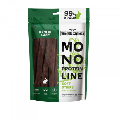 WIEJSKA ZAGRODA Monoprotein line Soft strips Rabbit - leckerli für hunde - 100g - Fotogalerie 1