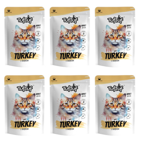 TUF TUF with turkey - nassfutter für Katzen - 6x300g - Fotogalerie 1