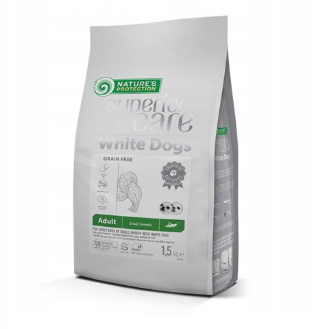NATURE'S PROTECTION Superior Care White dog Small breeds Insect - trockenfutter für Hunde - 1,5kg - Fotogalerie 1