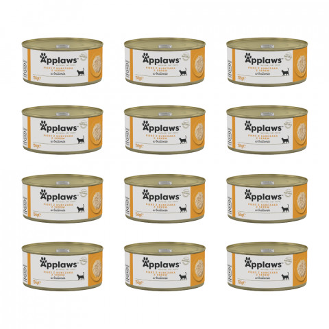 APPLAWS Chicken breast and cheese in broth - nassfutter für Katzen - 12x156g - Fotogalerie 1