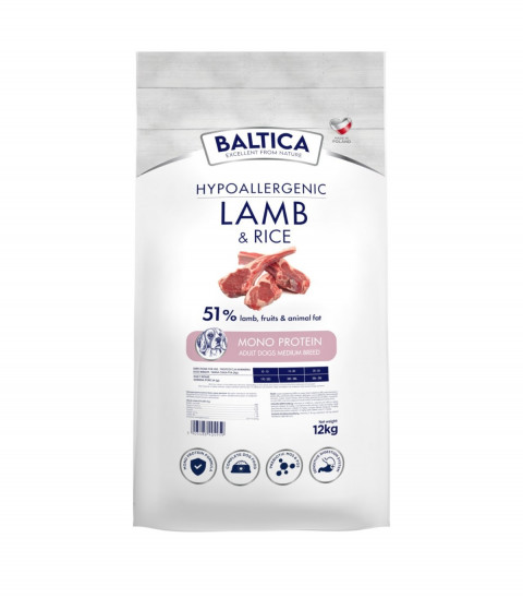 BALTICA Nutraceutic Hypoallergenic Lamb & Rice M - trockenfutter für Hunde - 12kg - Fotogalerie 1