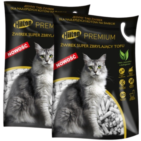 HILTON Tofu Super klumpende Katzenstreu – 2×5l/2,5kg - Fotogalerie 1