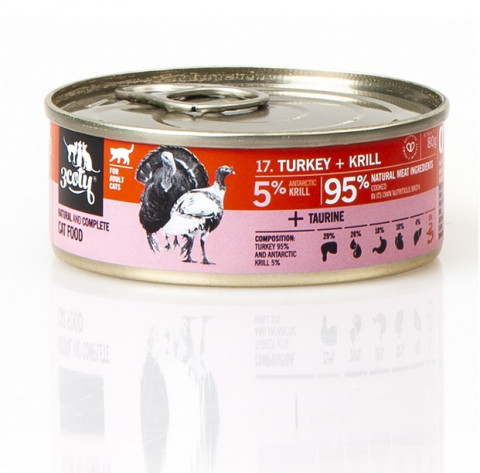 3COTY Turkey with krill - nassfutter für Katzen - 6x80g - Fotogalerie 11
