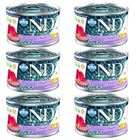 FARMINA N&D Cat Natural Tuna & Shrimp - Nassfutter für Katzen - 6x140g - Fotogalerie 1