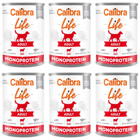 CALIBRA Dog Life Adult Rind mit Karotten - Nassfutter für Hunde - 6x400g - Fotogalerie 1