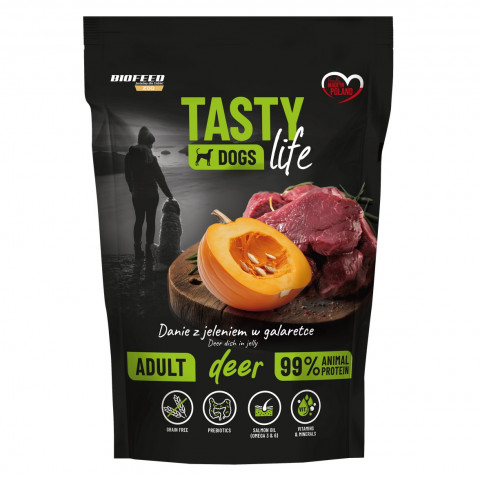 BIOFEED Tasty Dogs Life Deer - Nassfutter für Hunde - 500g - Fotogalerie 1