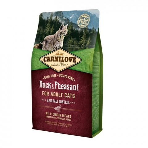 CARNILOVE Cat Hairball Control Duck and pheasant - trockenfutter für Katzen - 2kg - Fotogalerie 1