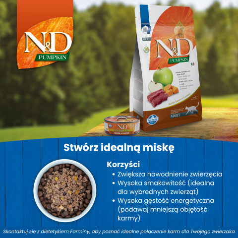 FARMINA N&D Pumpkin Lamb, Pumpkin & Blueberry – Nassfutter für Katzen – 24 x 70 g - Fotogalerie 7