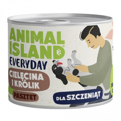 ANIMAL ISLAND Everyday Puppy Veal and rabbit - Nassfutter für Hunde - 185g - Fotogalerie 1