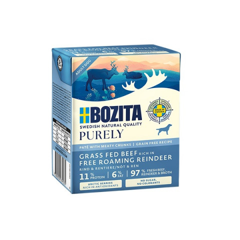 BOZITA Purely Paté Duoprotein Beef and reindeer - Nassfutter für Hunde - 370g - Fotogalerie 1