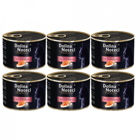 DOLINA NOTECI Premium reich an Lachs - Nassfutter für Katzen - 6x185g - Fotogalerie 1