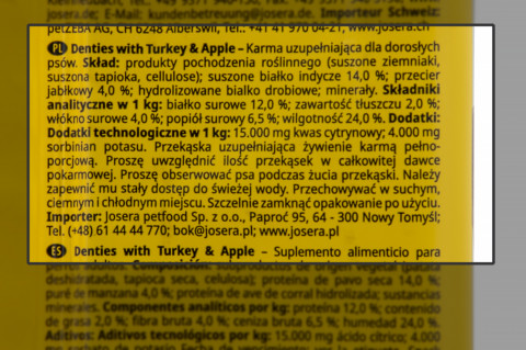 JOSERA Denties Turkey with apple - Hundeleckerli - 180g - Fotogalerie 2