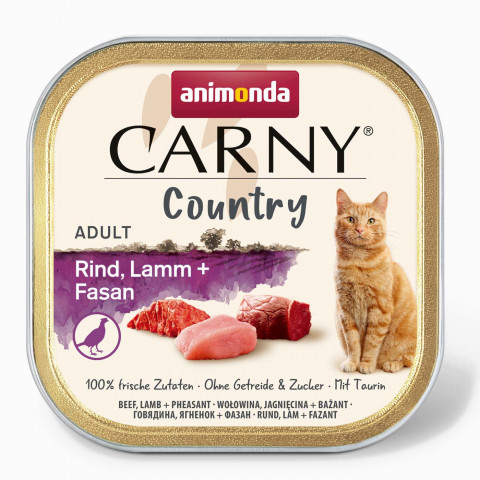 ANIMONDA Carny Country Rind, Lamm + Fasan – Nassfutter für Katzen – 100 g - Fotogalerie 1
