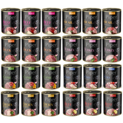 DOLINA NOTECI Piper Animals Mix of flavours - Nassfutter für Hunde - 24x800g - Fotogalerie 1