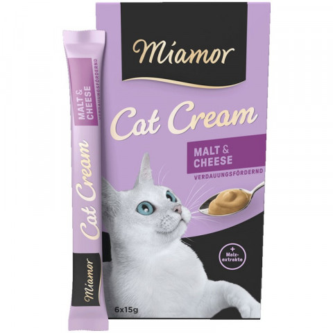 MIAMOR Cat Cream Malt & Cheese - Katze behandeln - 6x15g - Fotogalerie 1