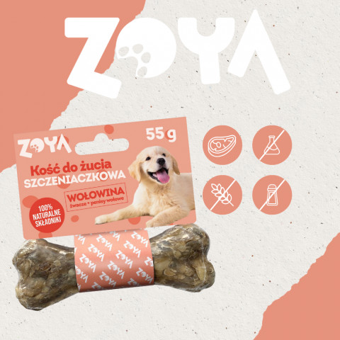 ZOYA Chewing bone Puppy Beef - leckerli für hunde - 55g - Fotogalerie 2