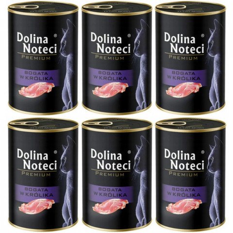 DOLINA NOTECI Premium Reich an Kaninchen – Nassfutter für Katzen – 6×400 g - Fotogalerie 1