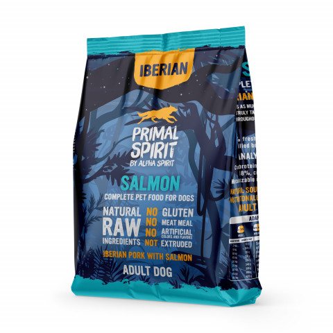 PRIMAL SPIRIT Iberian 70% Lachs – halbfeuchtes Hundefutter – 1 kg - Fotogalerie 1