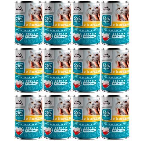 FRENDI mit Huhn Stückchen in feiner Soße – Nassfutter für Katzen – 12x400g - Fotogalerie 1