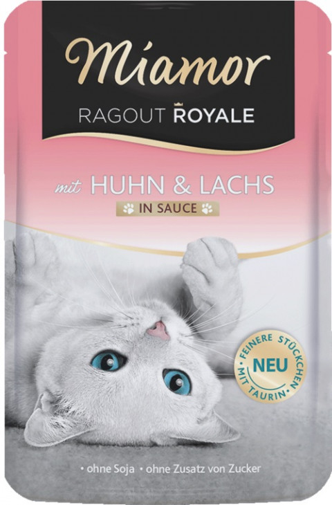 MIAMOR Ragout Royale Chicken and salmon in sauce - nassfutter für Katzen - 100g - Fotogalerie 1