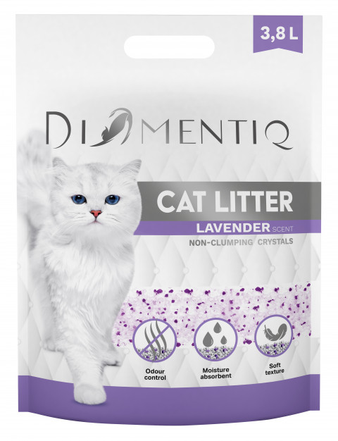DIAMENTIQ Lavender Silikatstreu, nicht klumpend für Katzen – 10x3,8 l - Fotogalerie 5