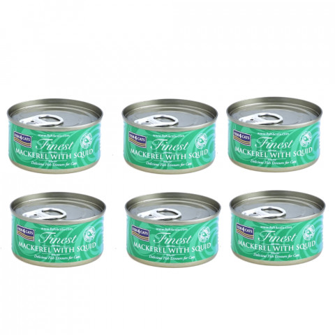 FISH4CATS Mackerel with squid - nassfutter für Katzen - 6x70g - Fotogalerie 1